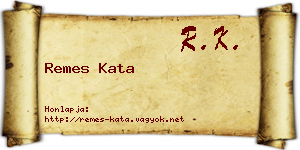 Remes Kata névjegykártya